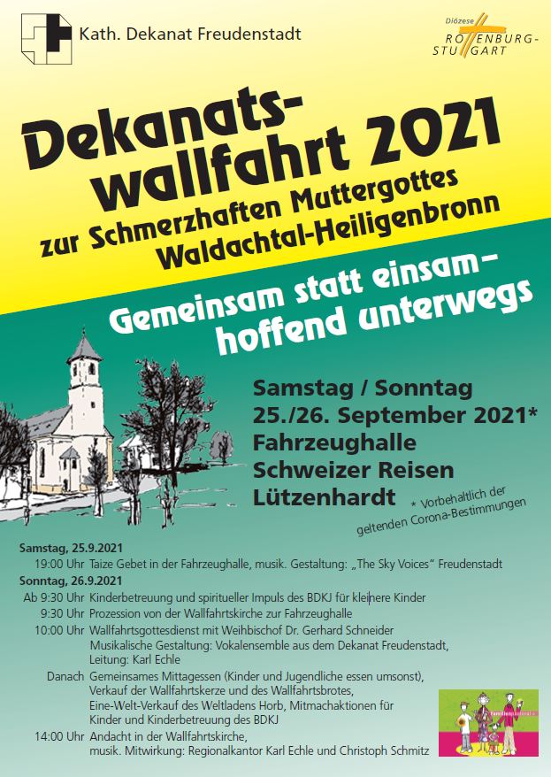 Dekanatswallfahrt 25. + 26. September 2021