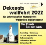 Dekanatswallfahrt im Dekanat Freudenstadt, 24.+25. September 2022