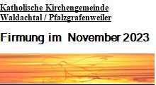 Firmung in der Seelsorgeeinheit